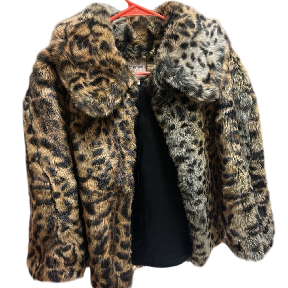Leopard Print Faux Fur Jacket